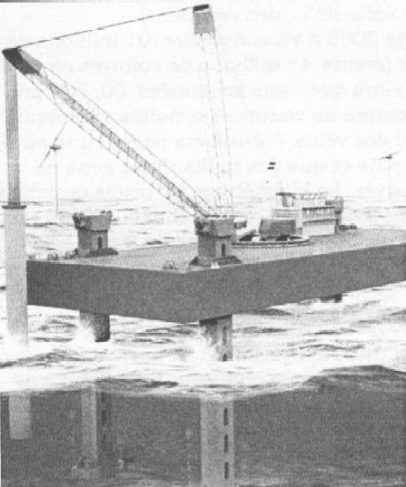 Jumping Jack, ponton flottant de construction d'éoliennes